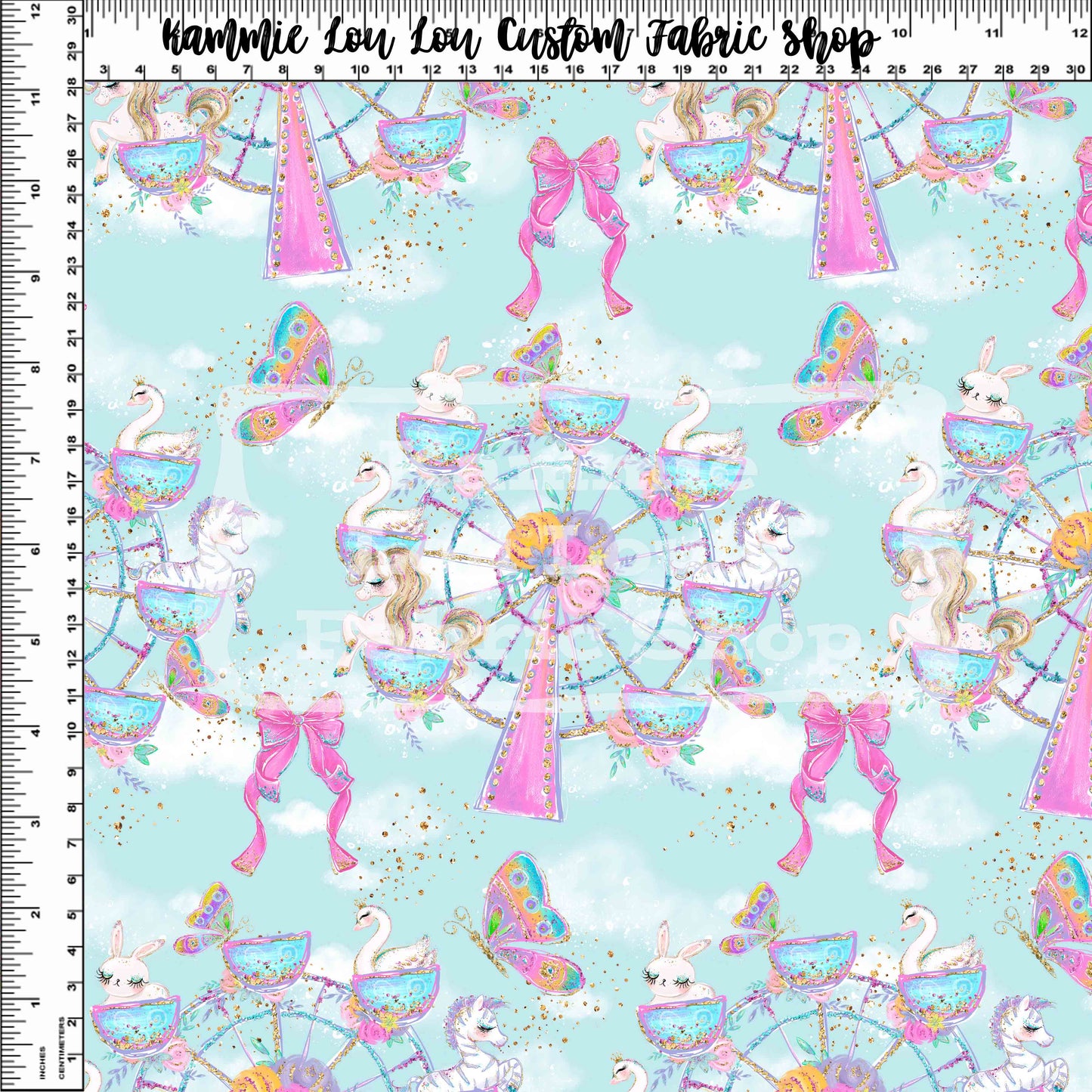 R120 - Whimsical Carousel Wheel of Dreams - Regular Scale - Lt. Blue