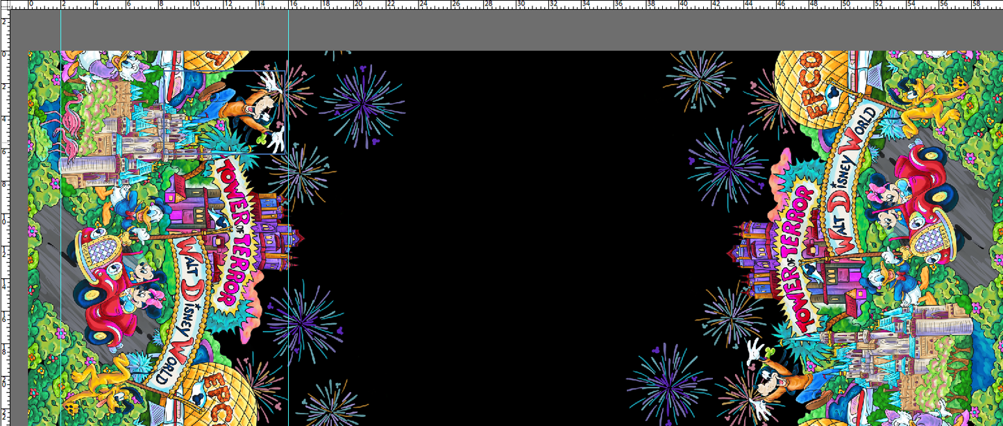 Around Town - Double Border - Black