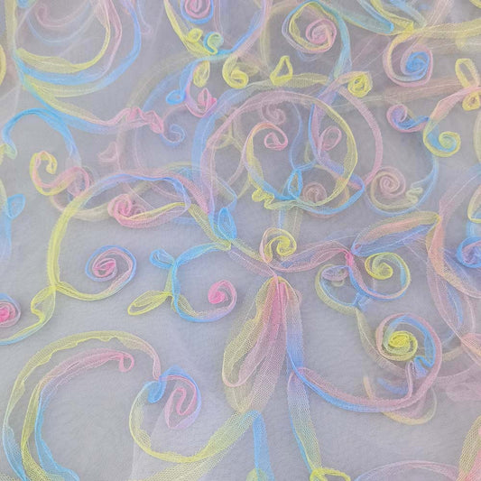 Tulle : Pastel Scroll