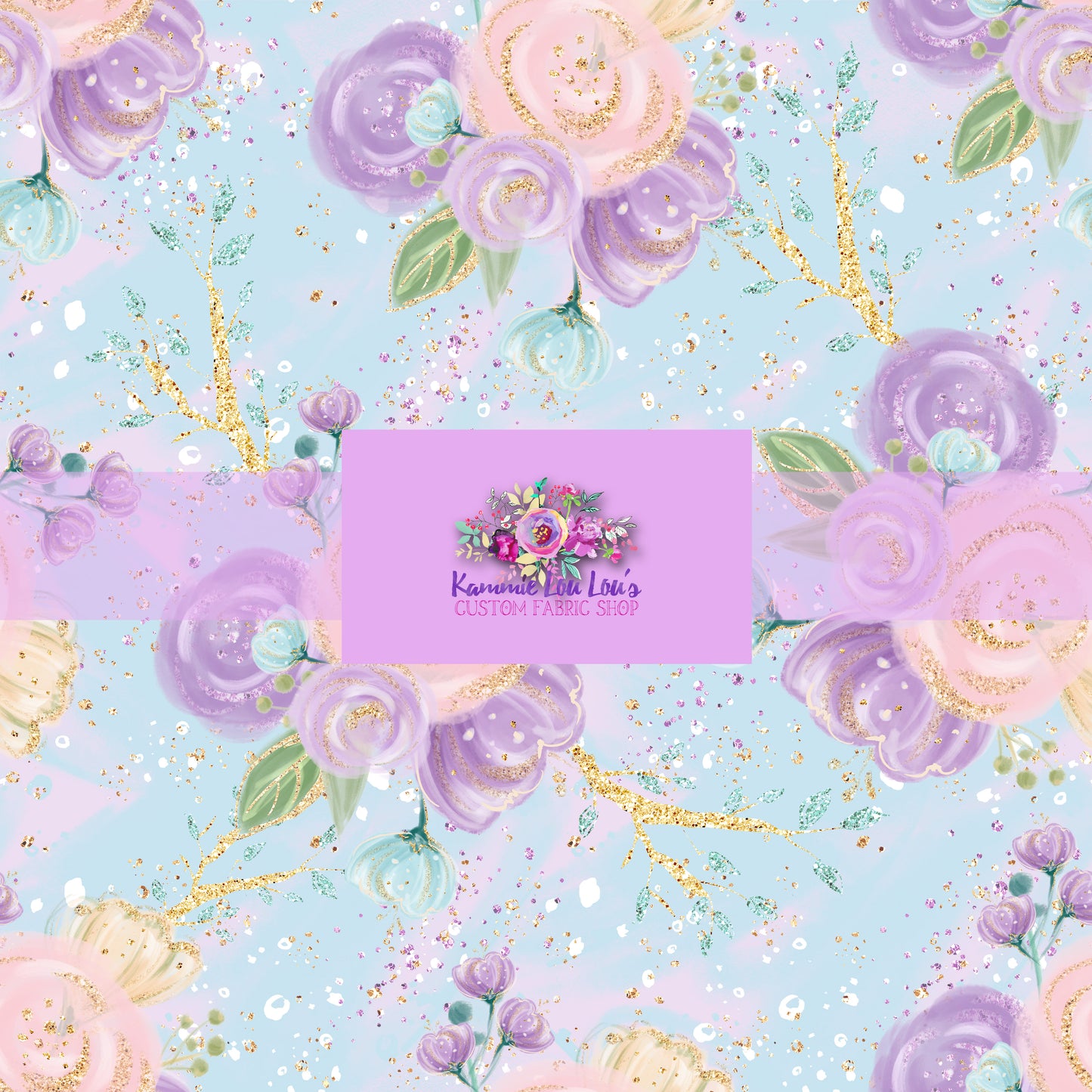 Owl Night Long - Light Blue Floral