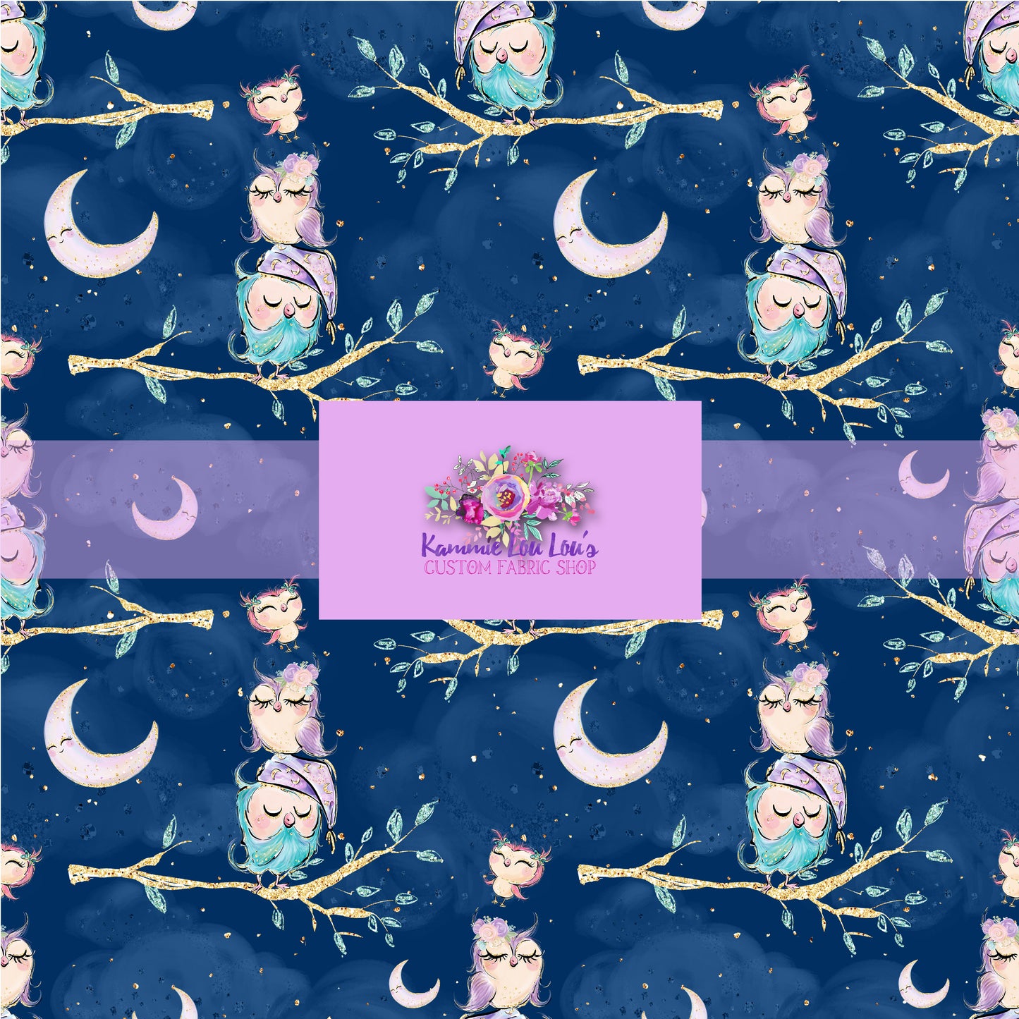 Owl Night Long - Nightime - Navy