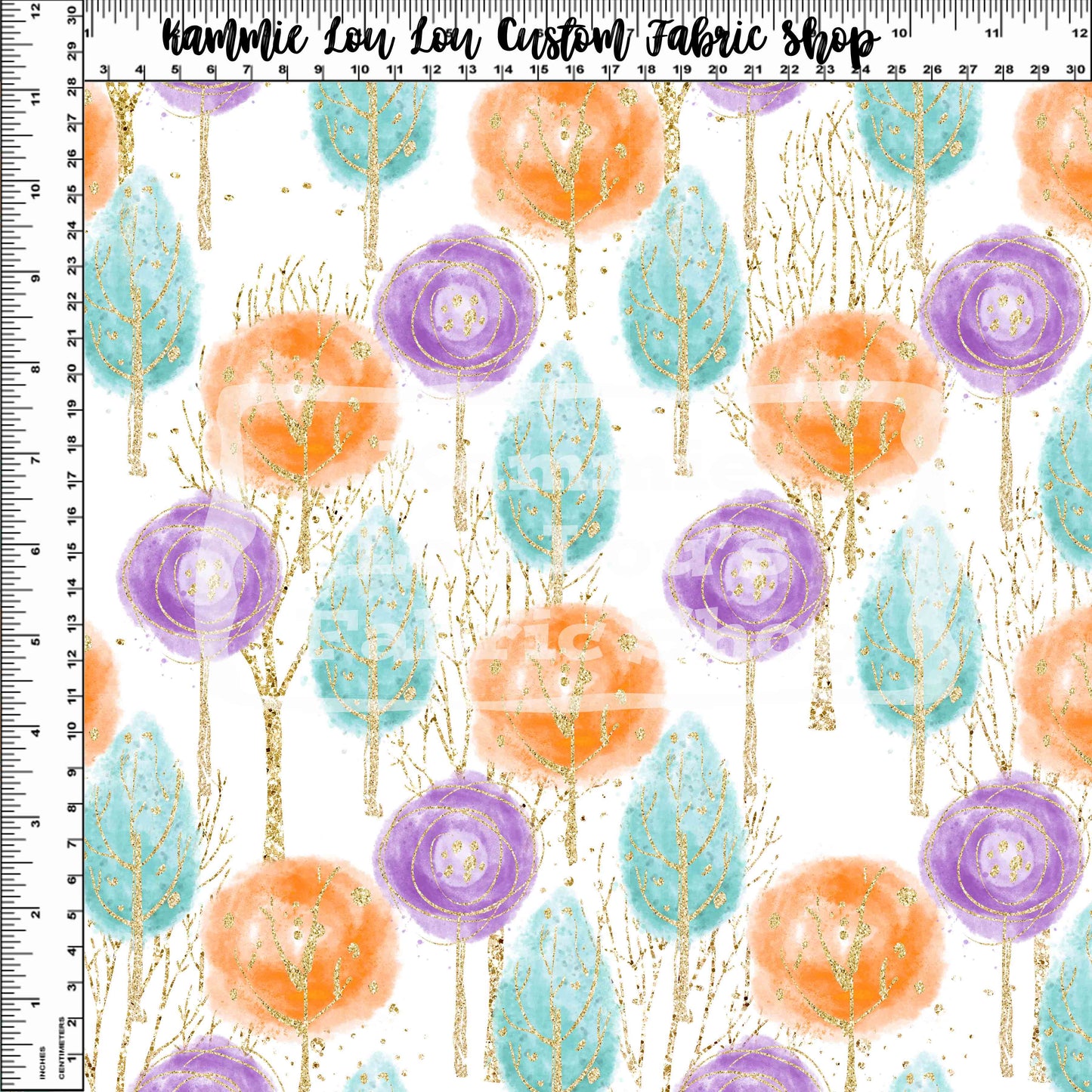 Woodland - Multi Trees on White