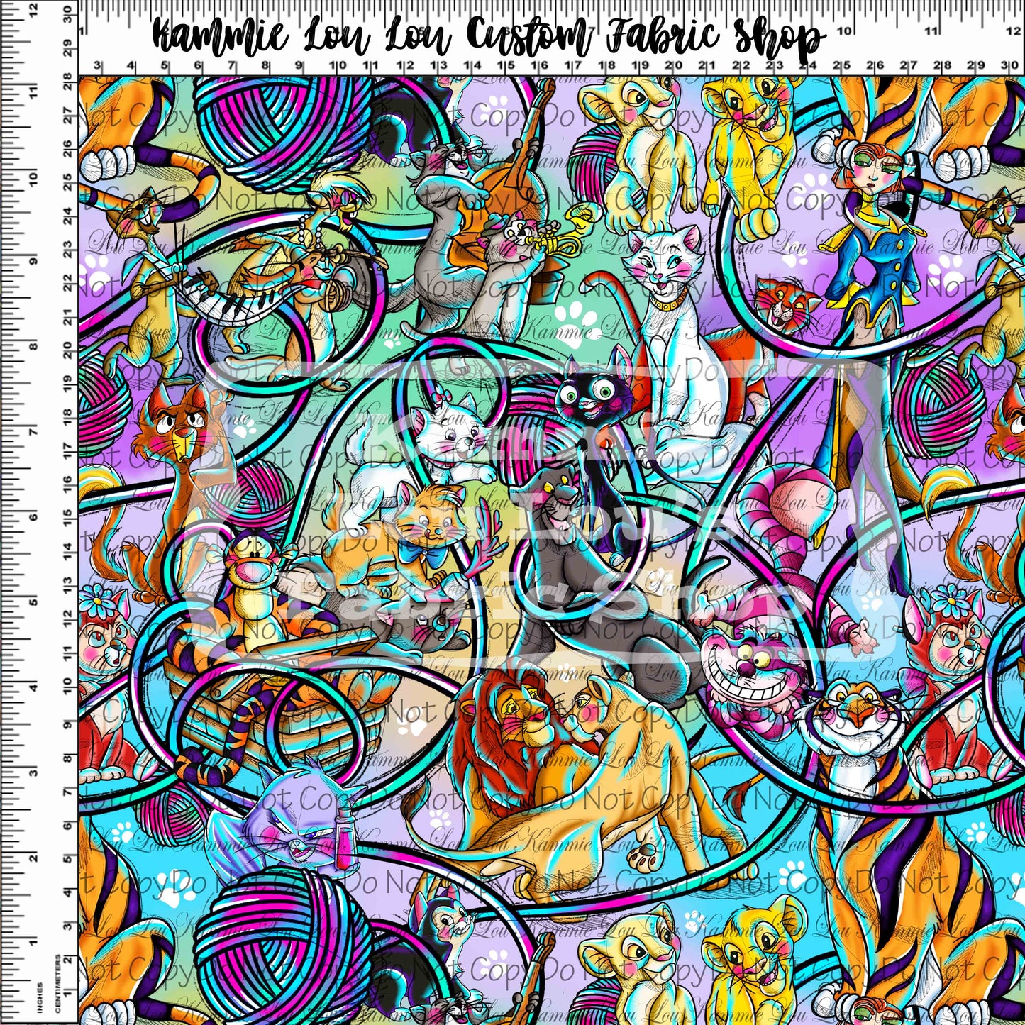 R111 : Pawsitively Purrrfect - Main Design - Blue - Regular Scale