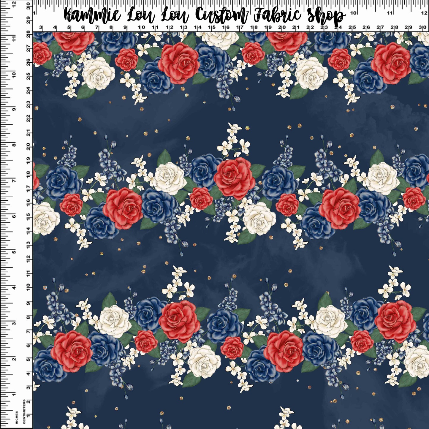 R112 Grand Old Flag - Floral Stripe Dark