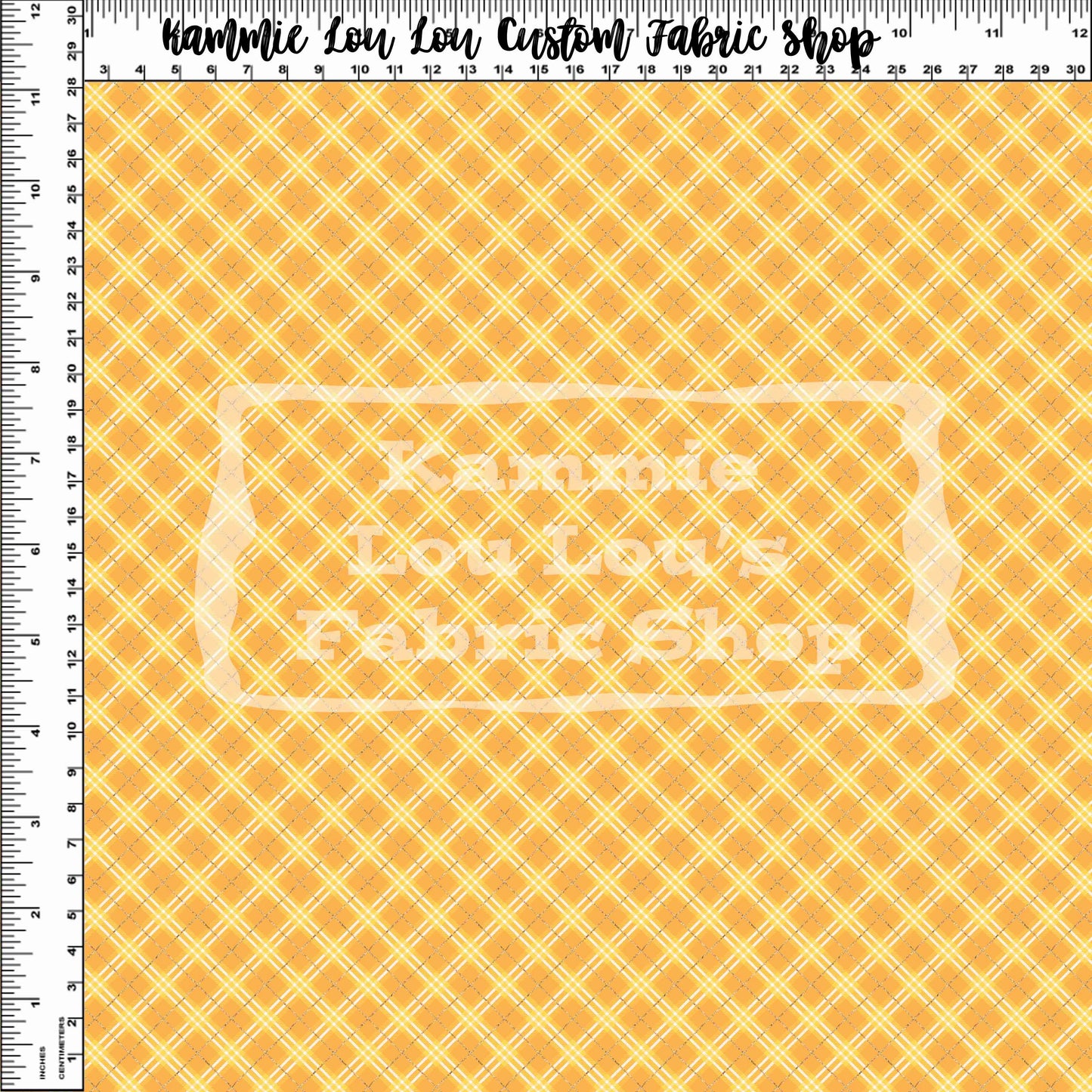 R113 : Farm Days - Yellow Plaid - half inch scale