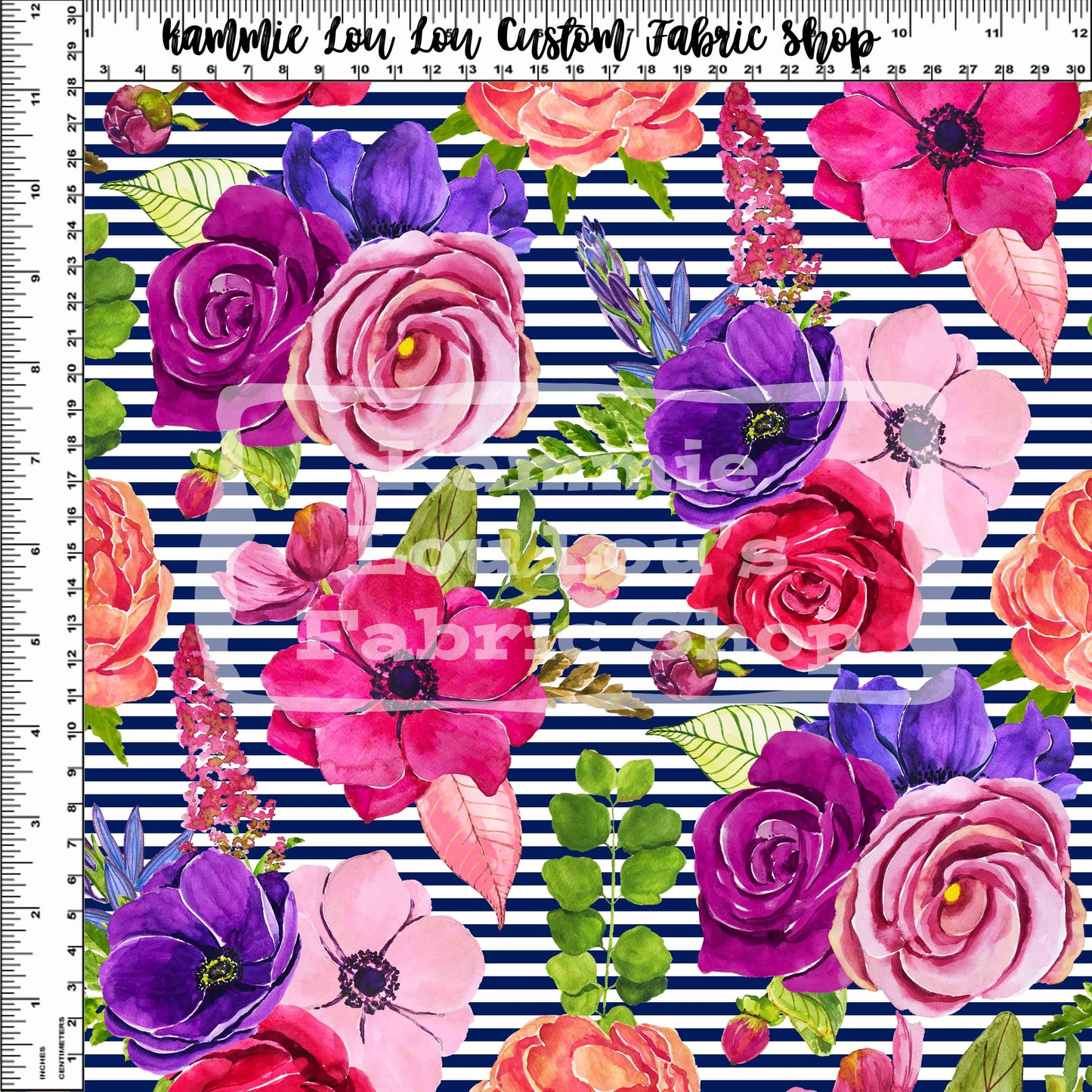 Charmed Florals - Striped Florals