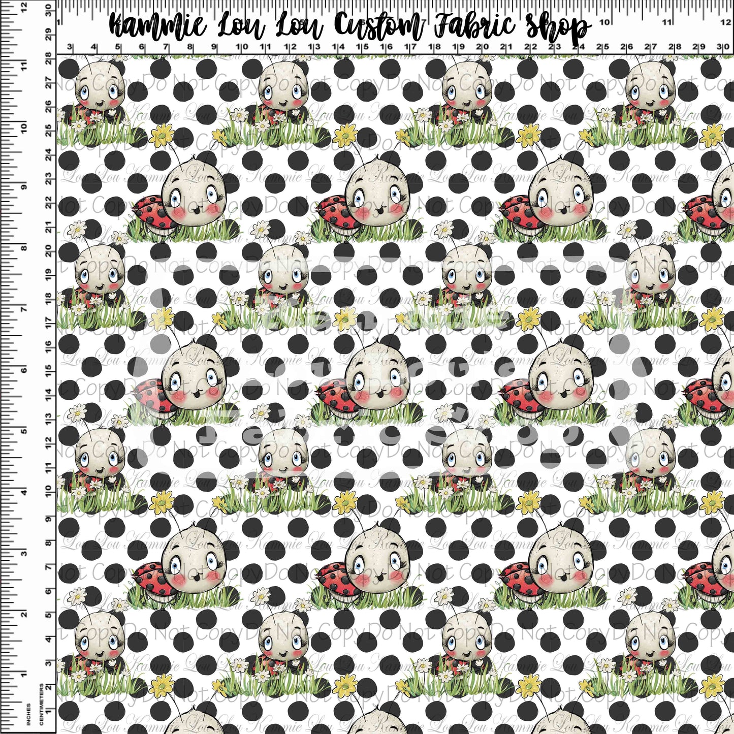R116 - Little Ladybug - BW Dot Toss