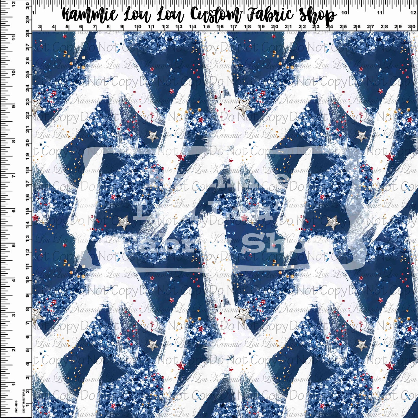 R116 Bless the USA - Main - Navy Blue Glitter Swoosh