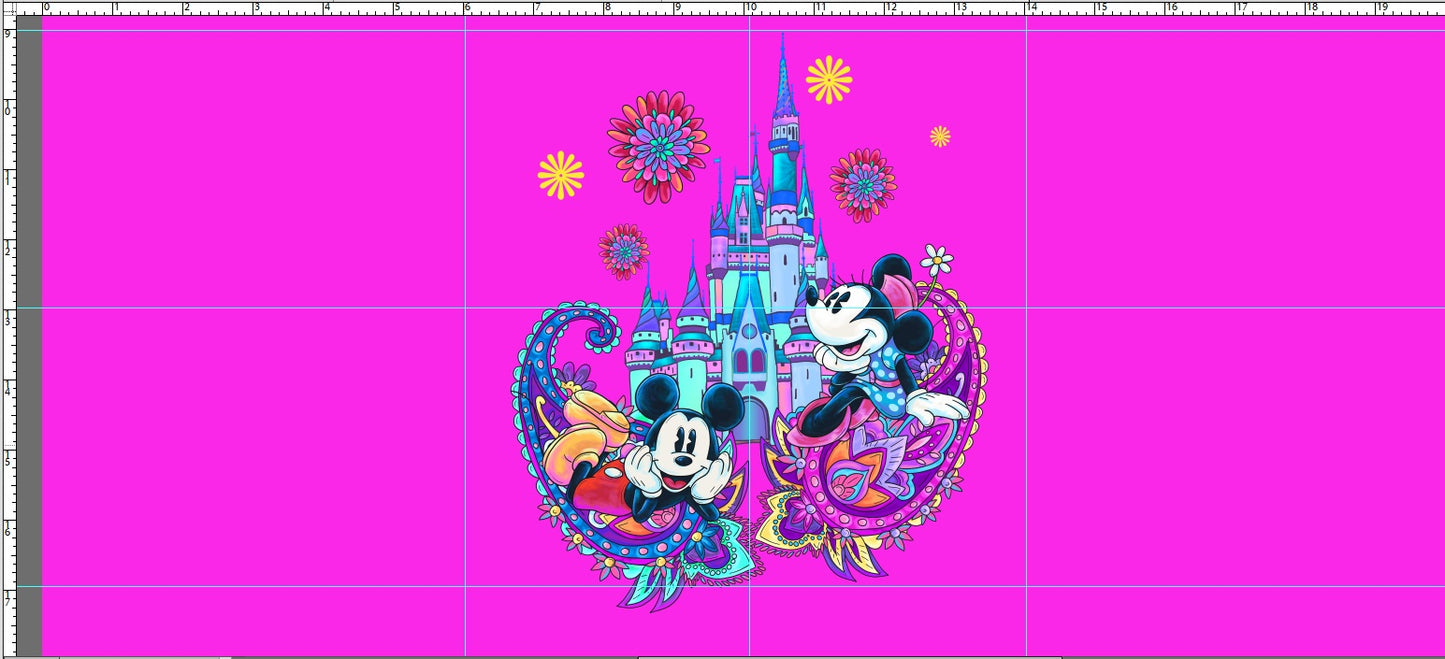 Paisley Mouse - PANEL - CHILD - PINK