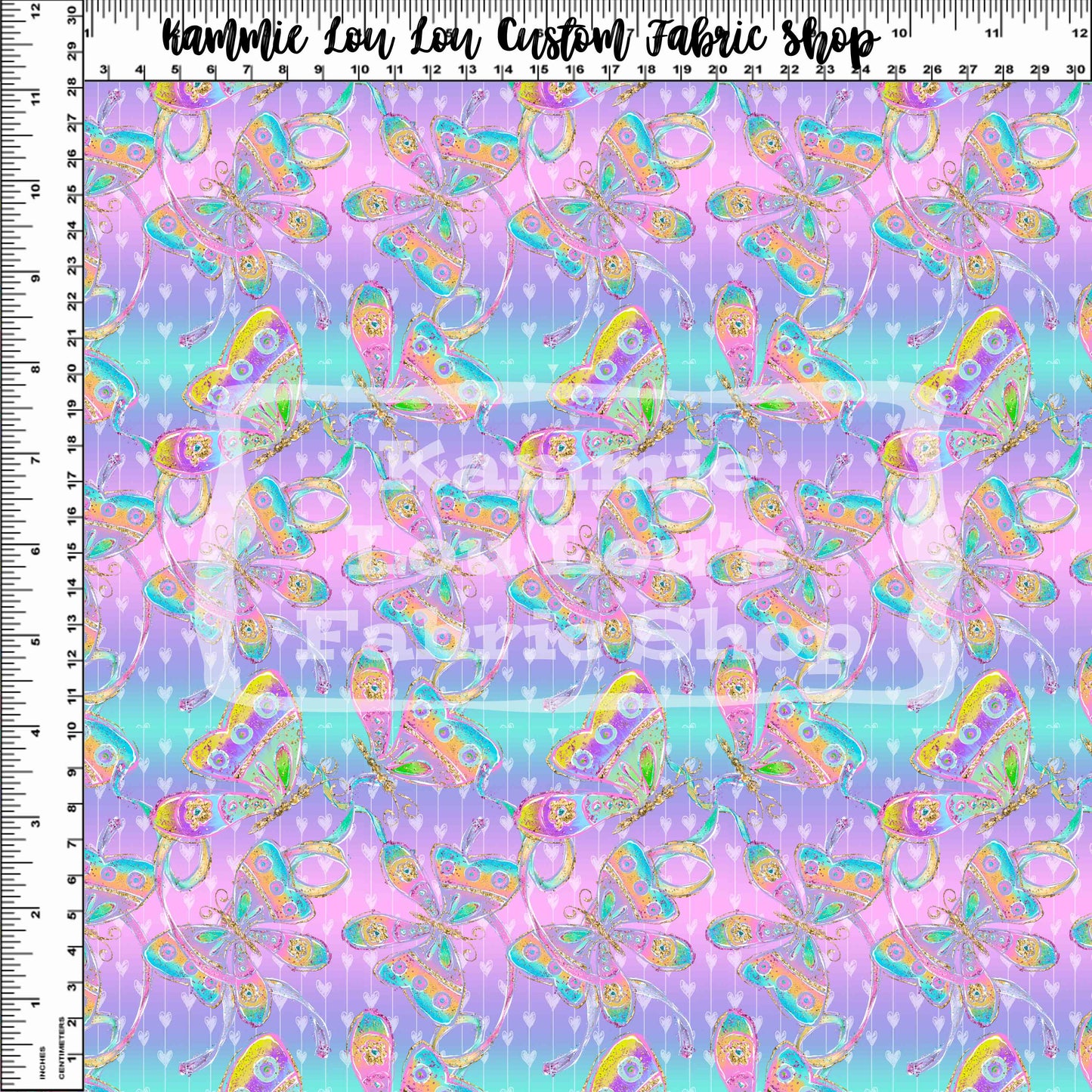 R120 - Whimsical Carousel Butterfly Flight - Ombre