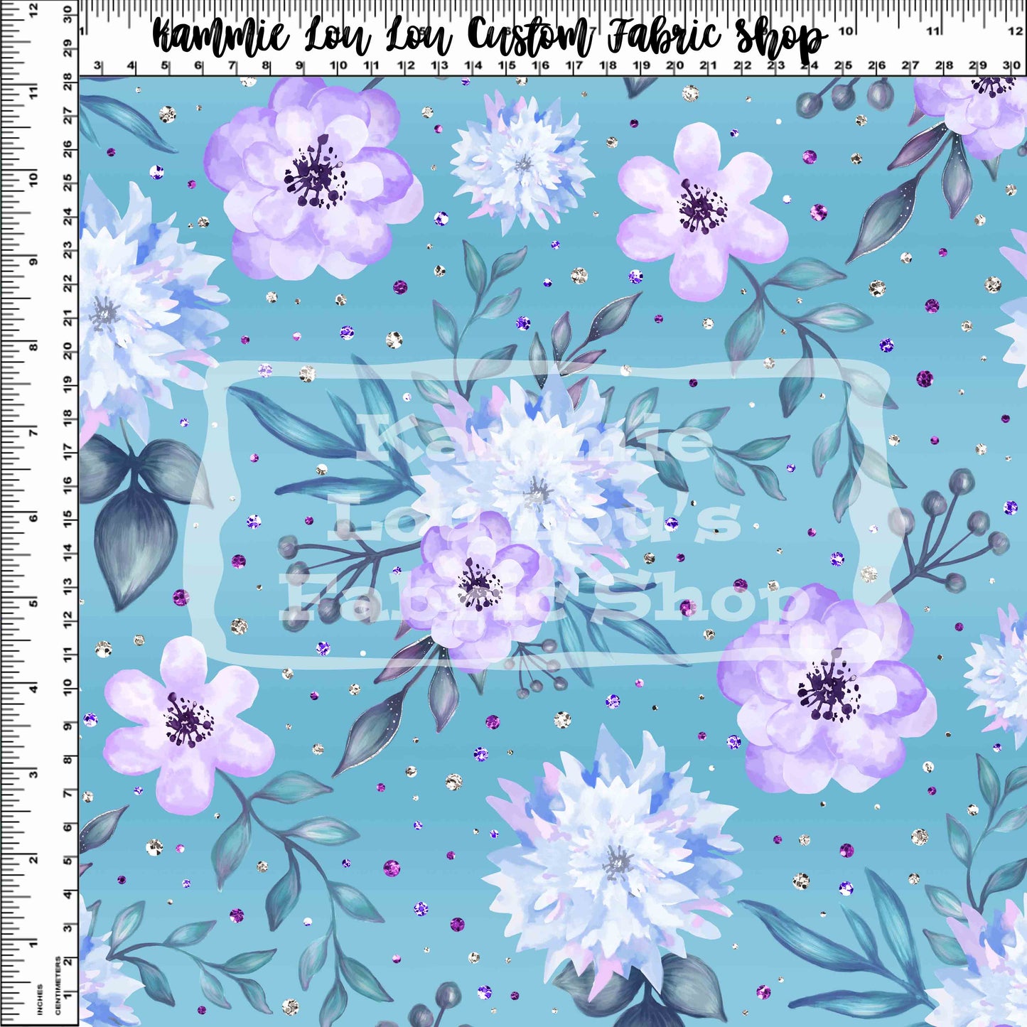 R122 - Snowy Ballerinas - Floral Toss - Green