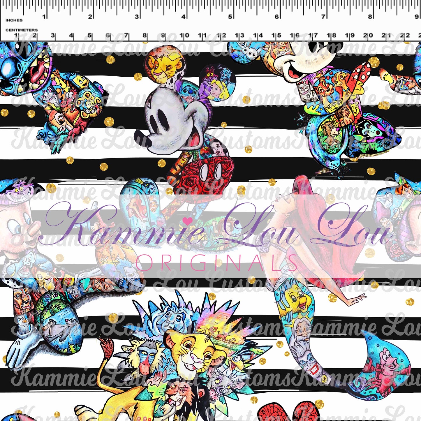 R124 Magic Art Finale - Main Character Toss - B&W Stripe