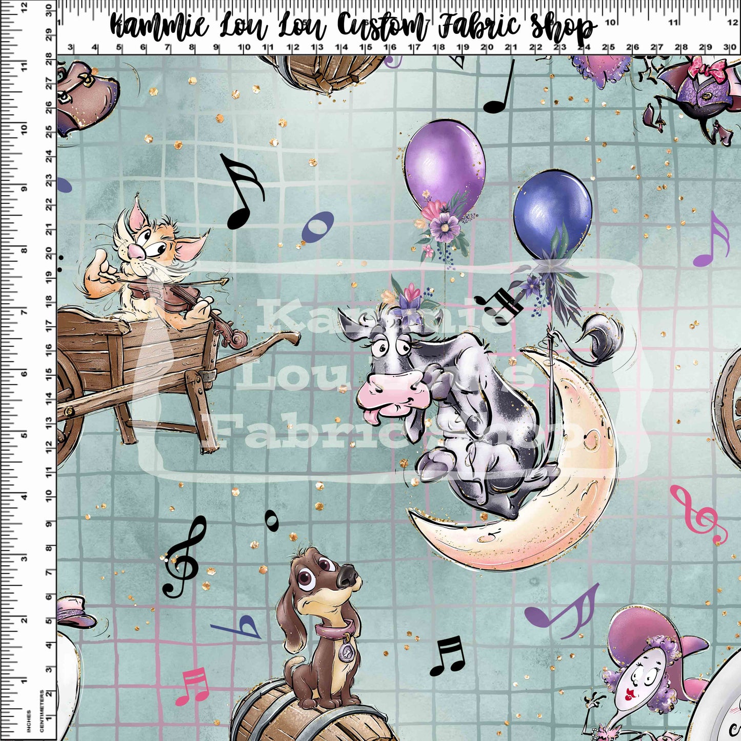 R125 Nursery Rhymes - Green Grid Toss