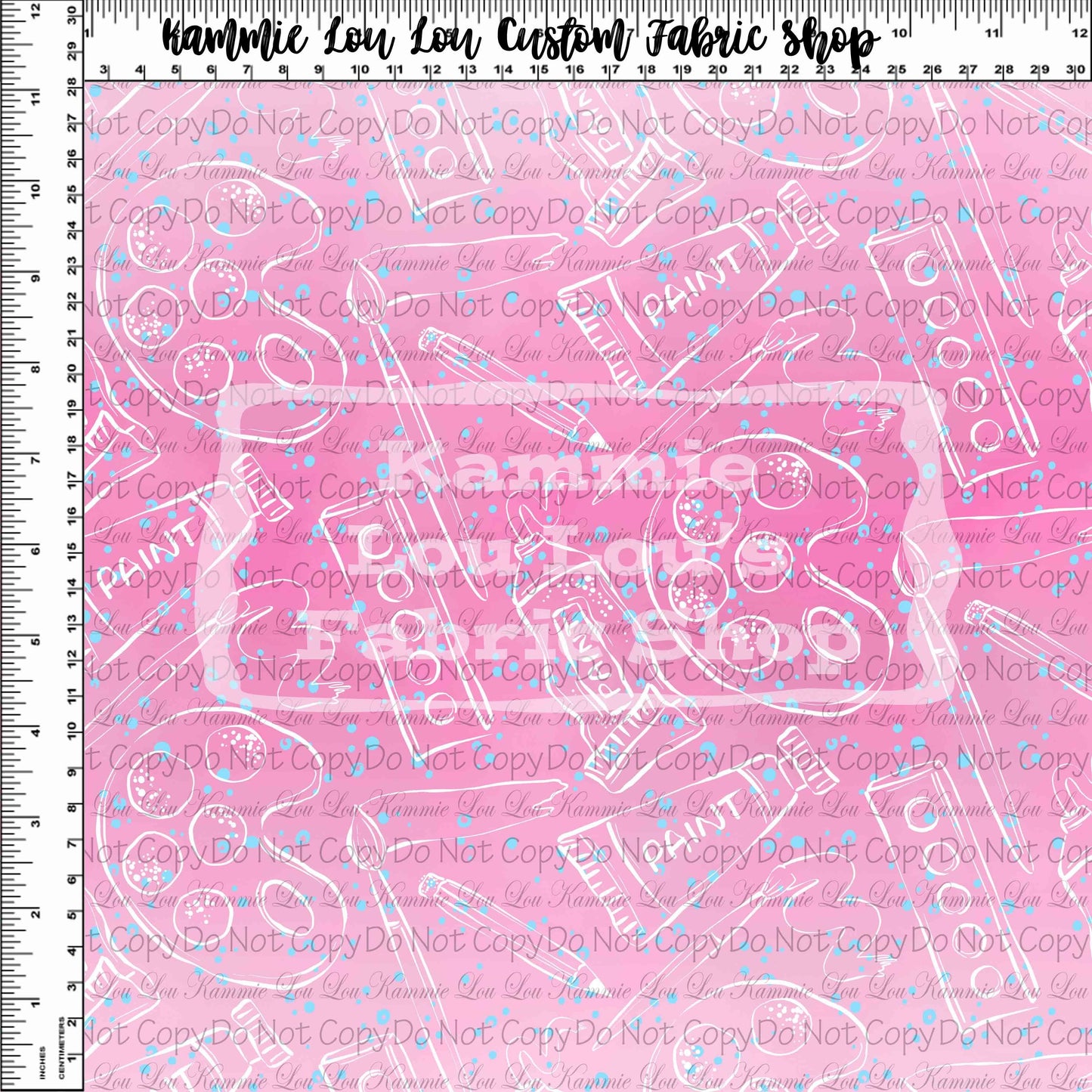 R117 : School Days - Blackboard Collection - Art Class Pink