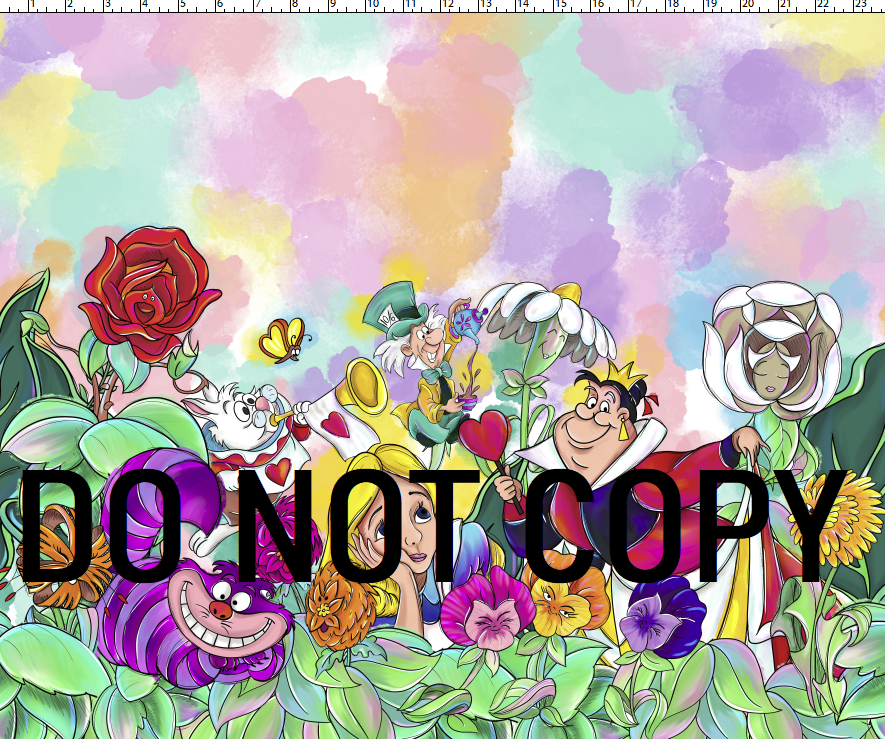 R74 Curiouser & Curiouser - Double Border Watercolor