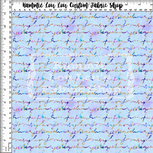 Anneliese Florals - Blue Script