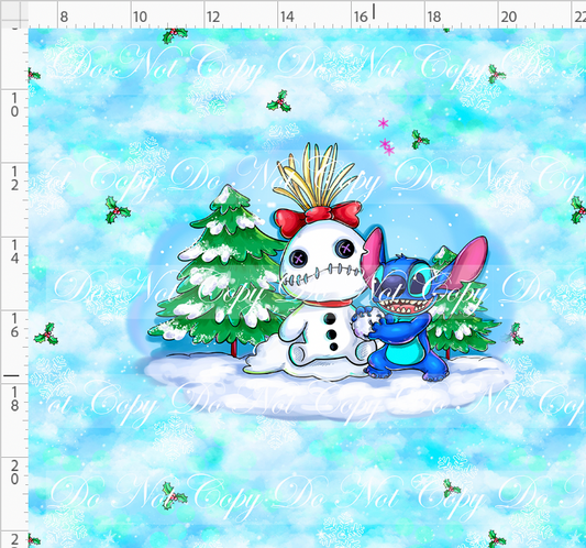 626 Christmas - Panel - snowman - Adult