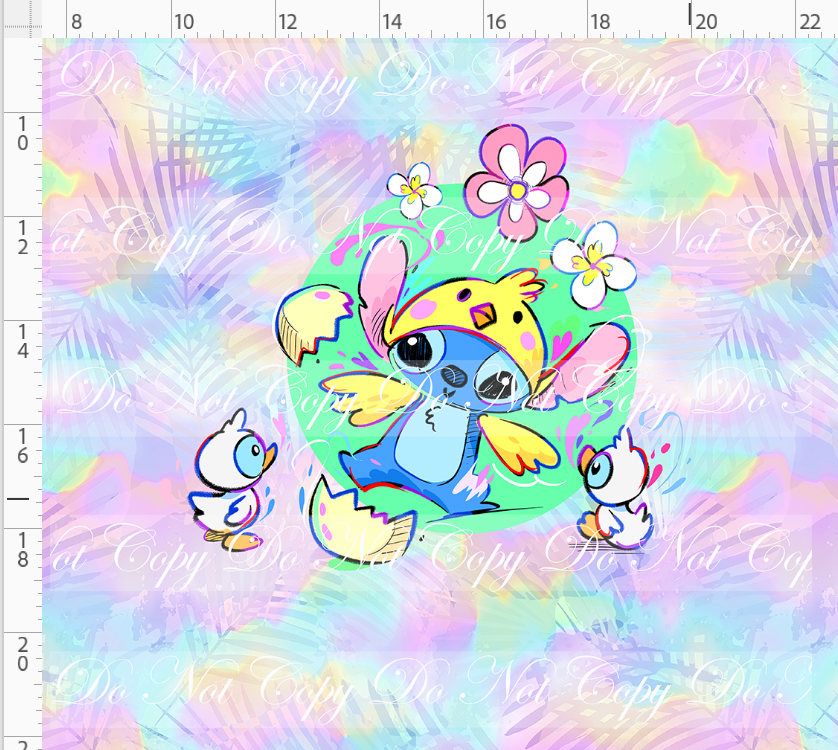 626 Cutie - Panel - Rainbow - duck - ADULT