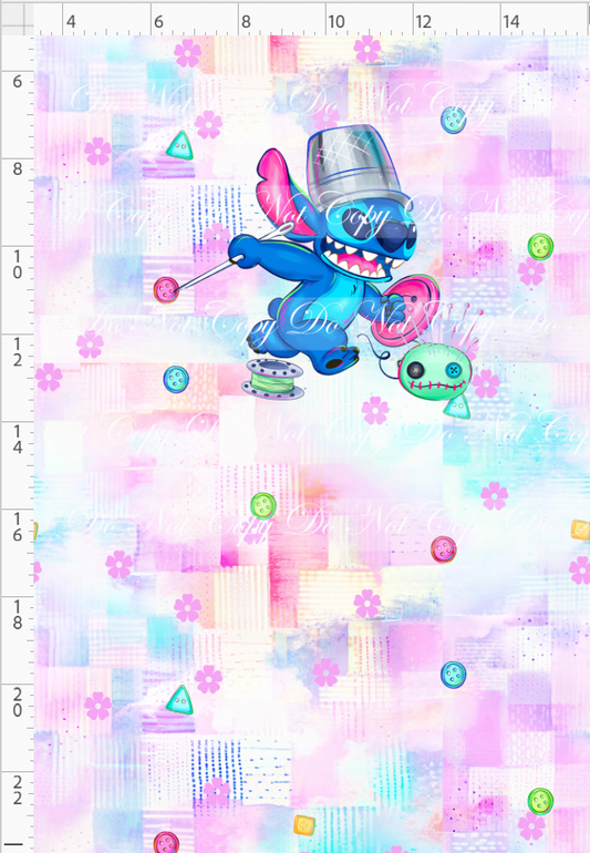 626 stitching - panel - running with needle - child