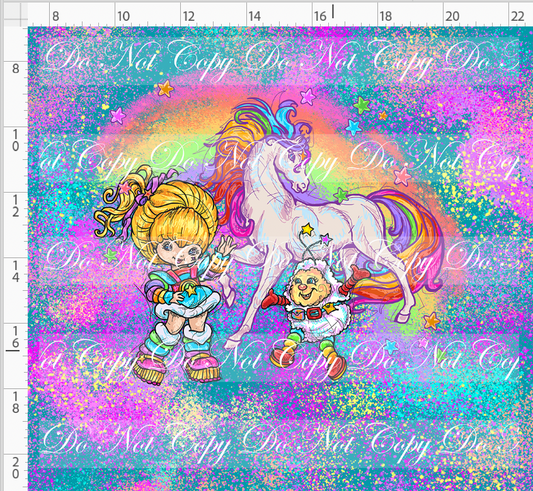 80's throwback - Rainbow Unicorn - Colorful Panel - adult