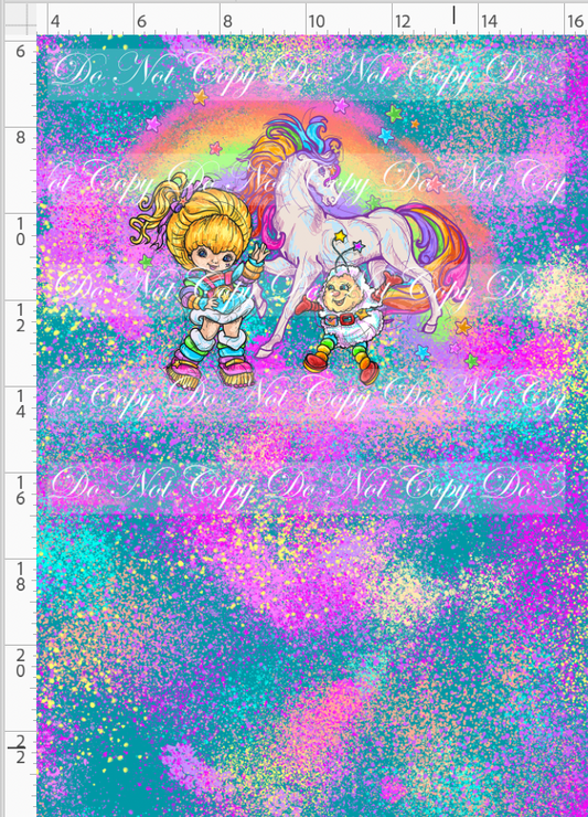 80's throwback - Rainbow Unicorn - Colorful Panel