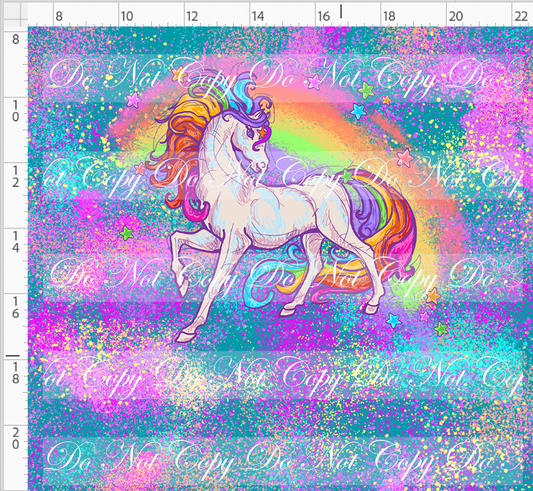 80's throwback - Rainbow Unicorn - Unicorn Panel - adult