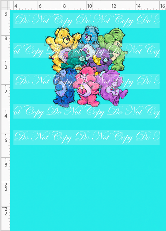 80s Throwback - Colorful Bears - Blue child panel