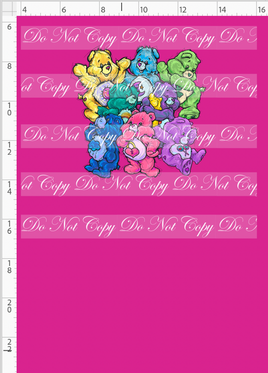 80s Throwback - Colorful Bears - Pink child panel