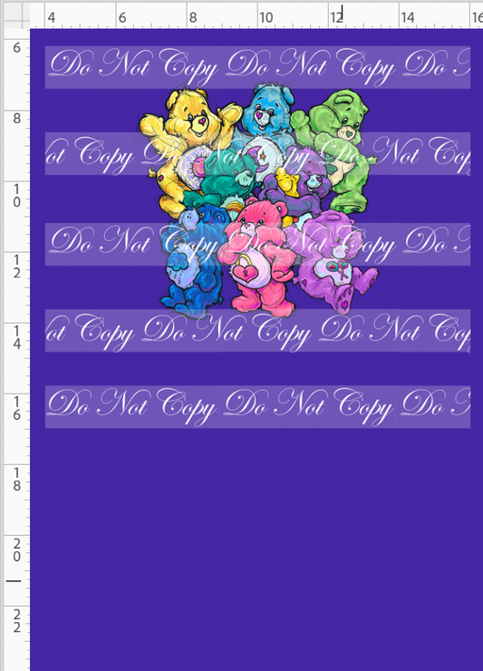 80s Throwback - Colorful Bears - Purple child panel