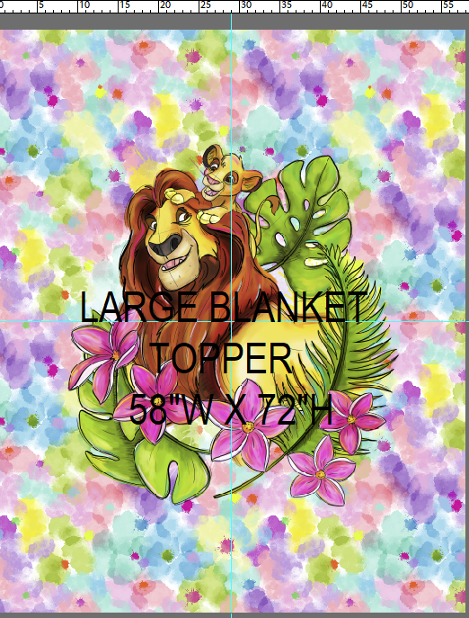 Born to Be King - Full Size Blanket Panel 58W x 72H