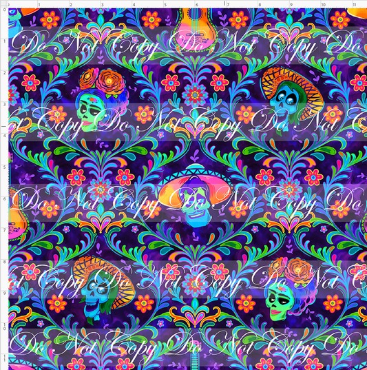 ALways Remembered - Damask - dark purple - regular scale