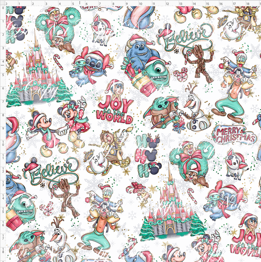 Advent Christmas Collection - Tossed - grey snowflake - large scale