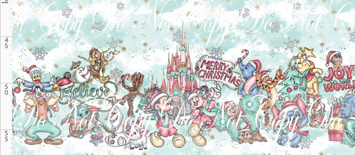 Advent Christmas Collection-double border-blue