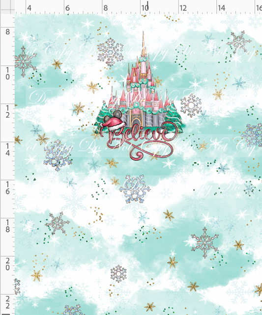 Advent Christmas Collection - panel - blue - believe - child