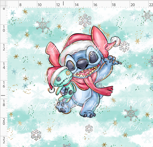 Advent Christmas Collection - panel - blue - blue guy - adult