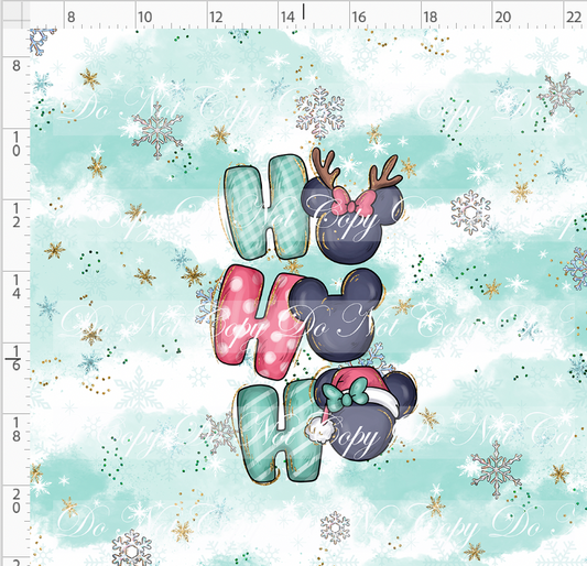 Advent Christmas Collection - panel - blue - hoho - adult