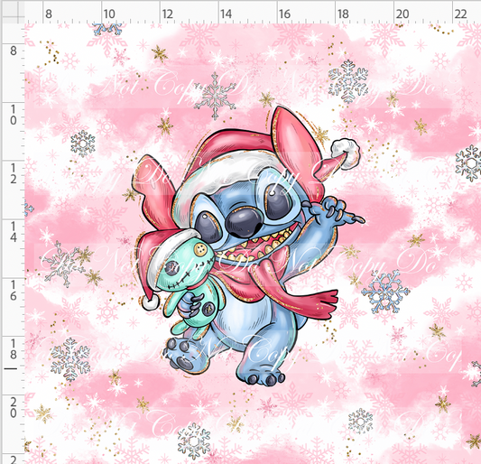 Advent Christmas Collection - panel - pink - blue guy - adult