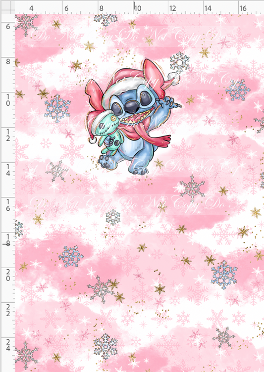 Advent Christmas Collection - panel - pink - blue guy - child