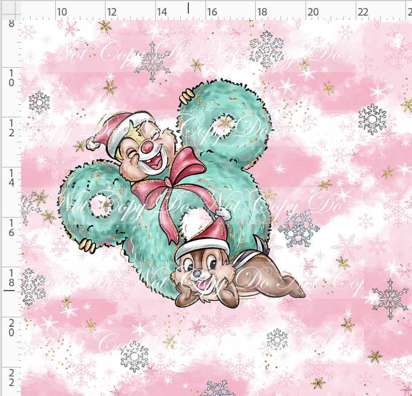 Advent Christmas Collection-panel-pink-chipmunk-adult