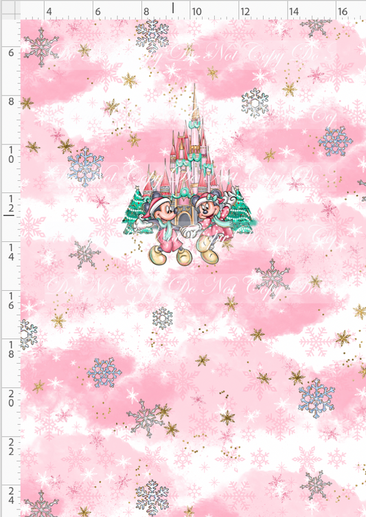 Advent Christmas Collection - panel - pink - mouse - child