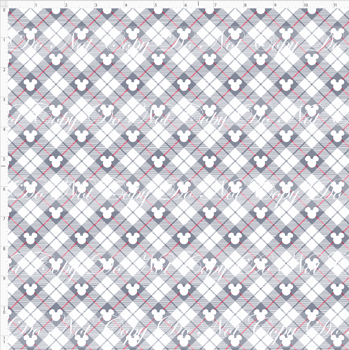 Advent Christmas Collection - plaid - small scale