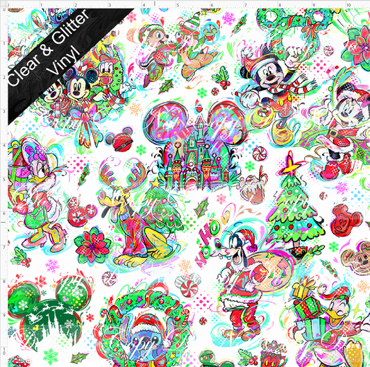 Artistic Christmas Town - Main - Regular Scale - CLEAR & GLITTER VINYL