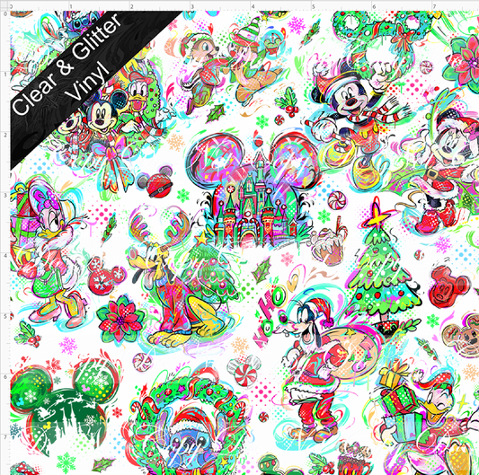 Artistic Christmas Town - Main - Small Scale - CLEAR & GLITTER VINYL