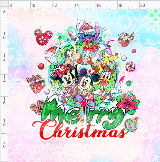 Artistic Christmas Town - Panel - Merry Christmas - adult