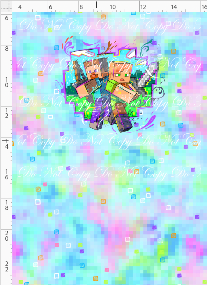 Artistic Miners - Panel - Colorful - 2 fighters - child