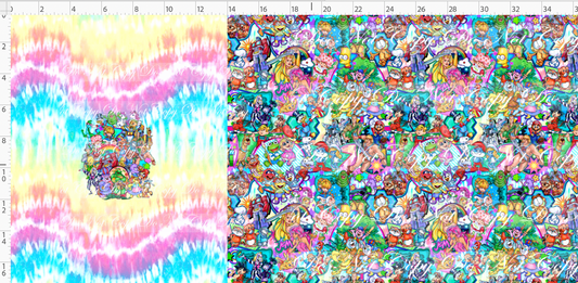 Back to the 80s - 18 inch Bag Makers Roll - Main Design #2 - Rainbow