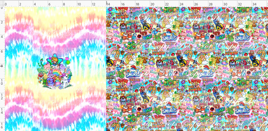 Back to the 80s - 18 inch Bag Makers Roll - Main Design #3 - Rainbow