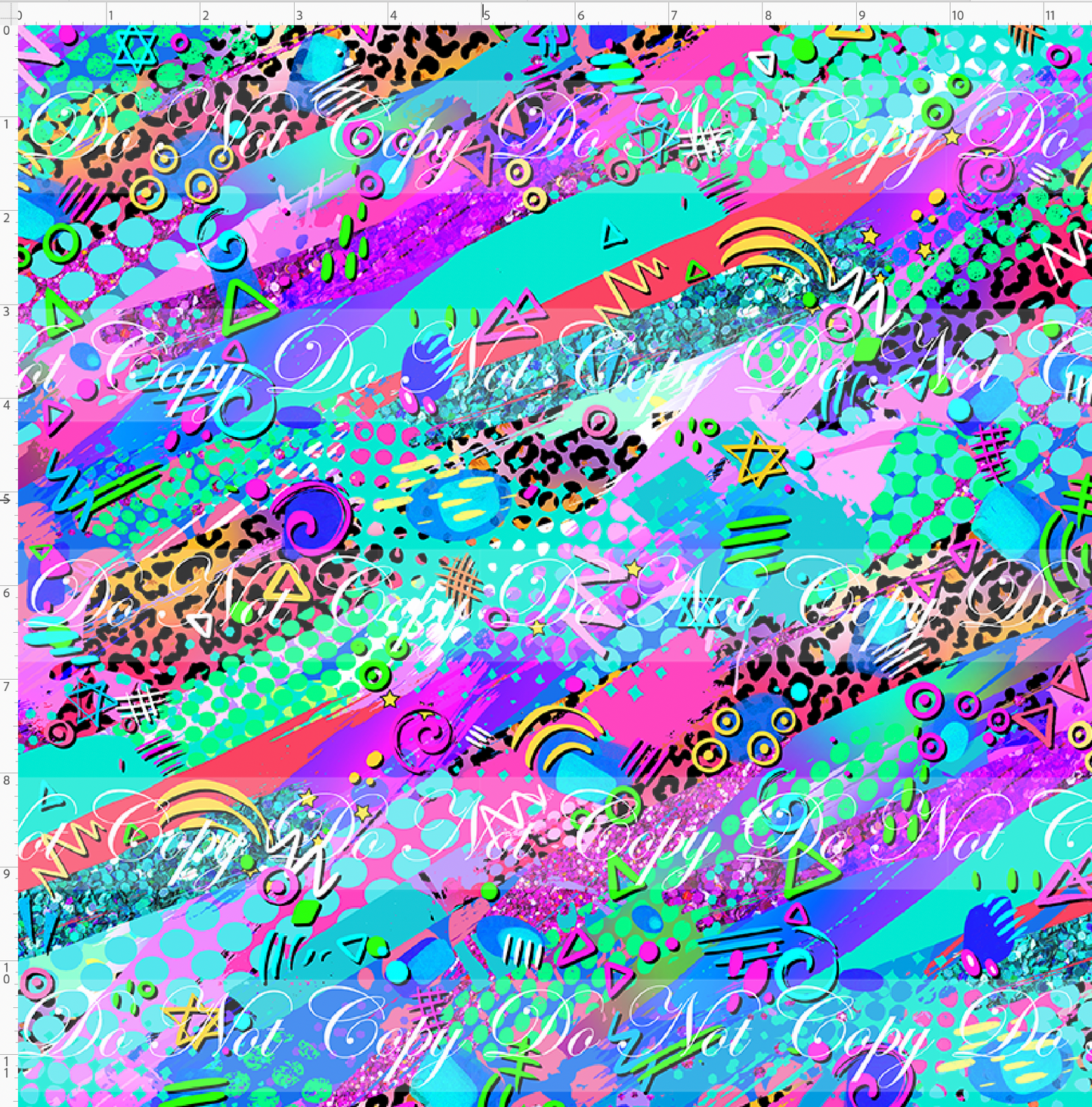 Back to the 80s - Neon Geometric Brushstrokes