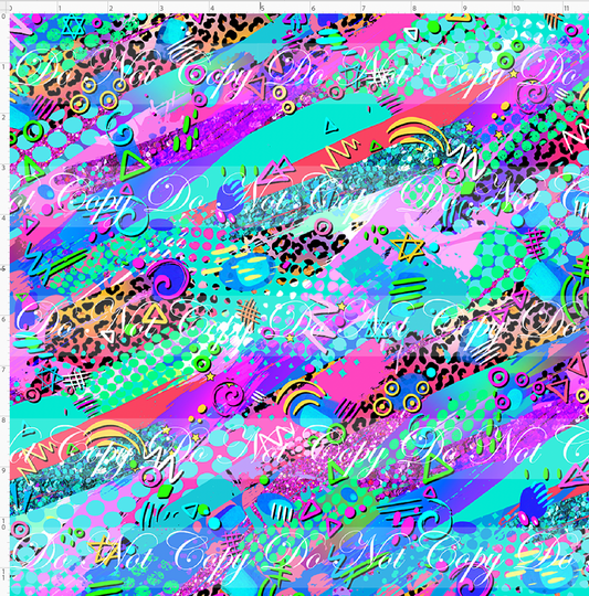 Back to the 80s - Neon Geometric Brushstrokes
