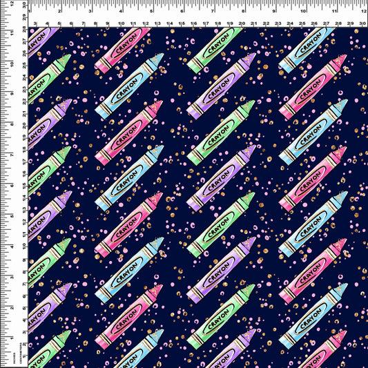 Art Class - Navy Crayons